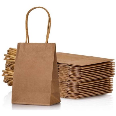 Wholesale Disposable Custom Packaging Craft Shopping Kraft Paper Bag With Handle